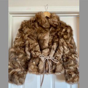 Brand New Reversible Golden Sable Fur Jacket made in Italy